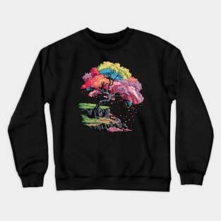 Colorful Sakura Tree #2 Crewneck Sweatshirt